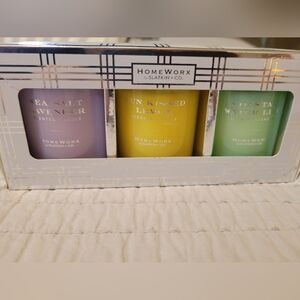 HomeWorx Scented Candle Set Of 3 - Lavender, Lemon, and Water Lily